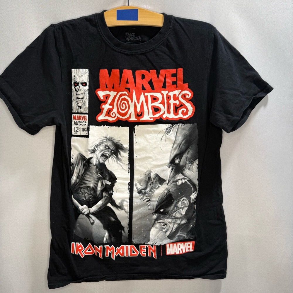 Iron Maiden x Marvel Zombies Graphic Band Tee Men’s Small Black